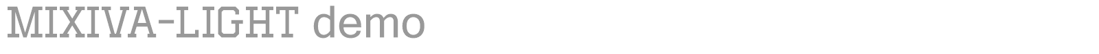 Mixiva font preview